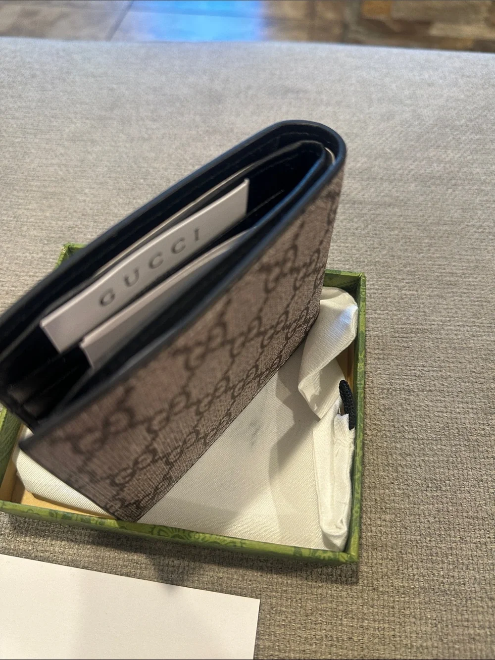 Tiger Print Bi-Fold Wallet - Brown